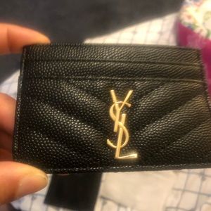 Ysl vip gift faux leather card holder